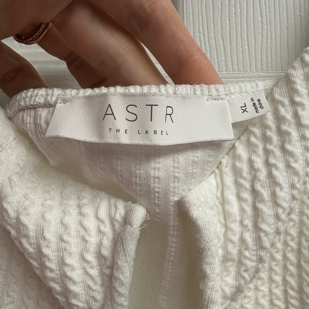ASTR The Label White Ribbed Bustier Bodysuit Size XL - Picture 6 of 7